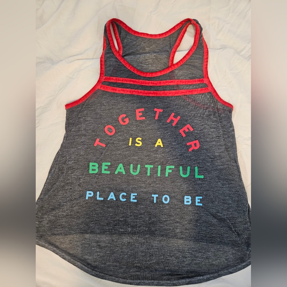 Gray and Red Pride Tank Top